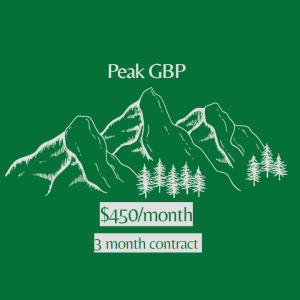 Peak GBP offer. GBP Management in SLC, UT